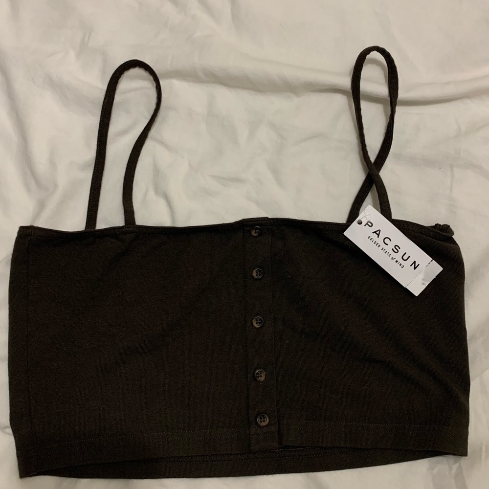 dark brown pacsun crop top